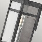 Porter Outdoor Small Wall Lantern In Aged Zinc Finish QN-PORTER-S-DZ