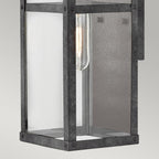Porter Outdoor Small Wall Lantern In Aged Zinc Finish QN-PORTER-S-DZ