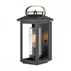 Atwater Small Outdoor Wall Lantern In Black Finish QN-ATWATER-S-BK