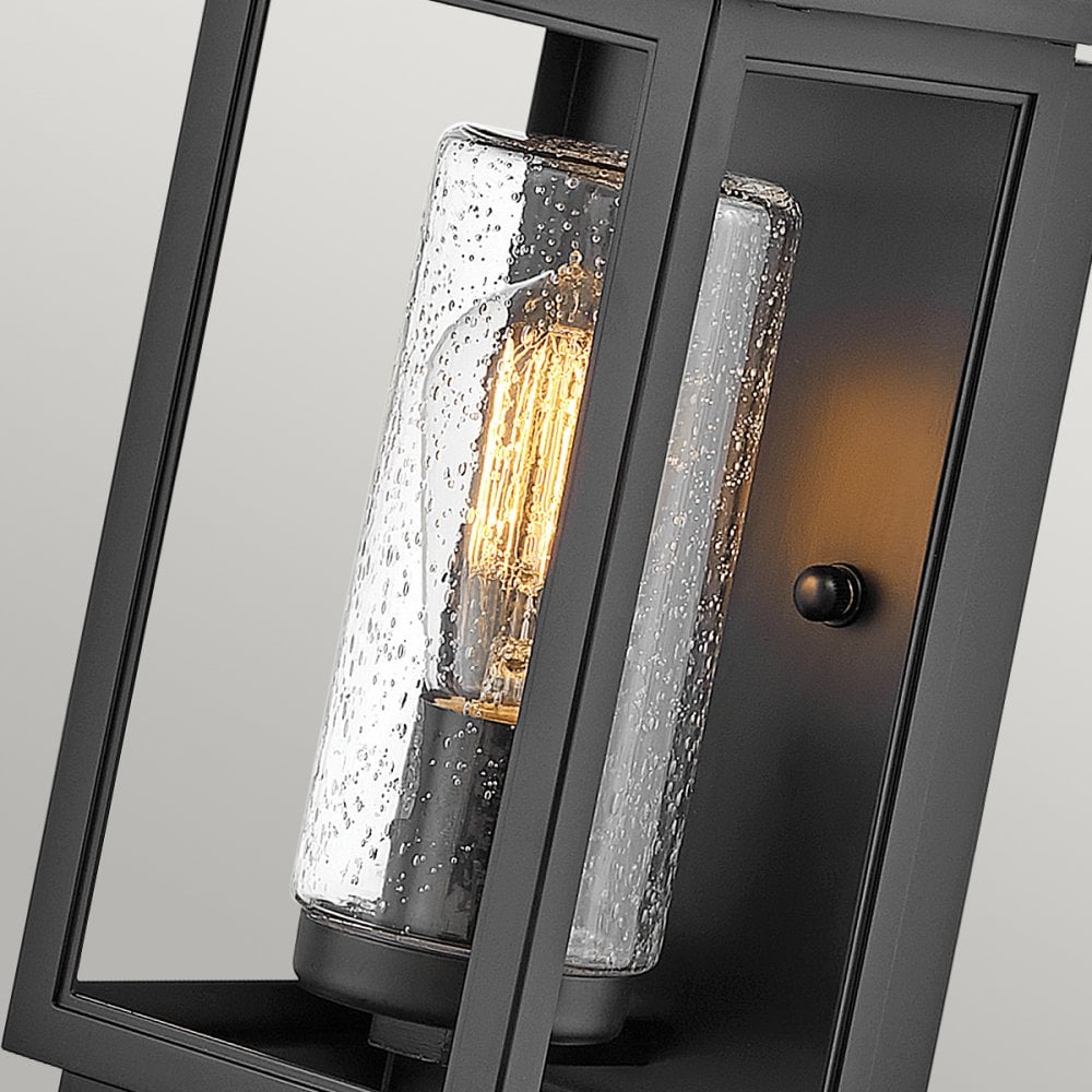 Atwater Small Outdoor Wall Lantern In Black Finish QN-ATWATER-S-BK