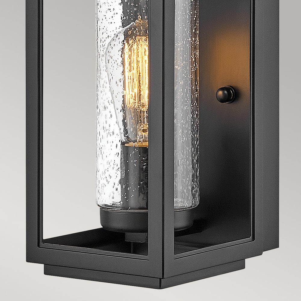 Atwater Small Outdoor Wall Lantern In Black Finish QN-ATWATER-S-BK