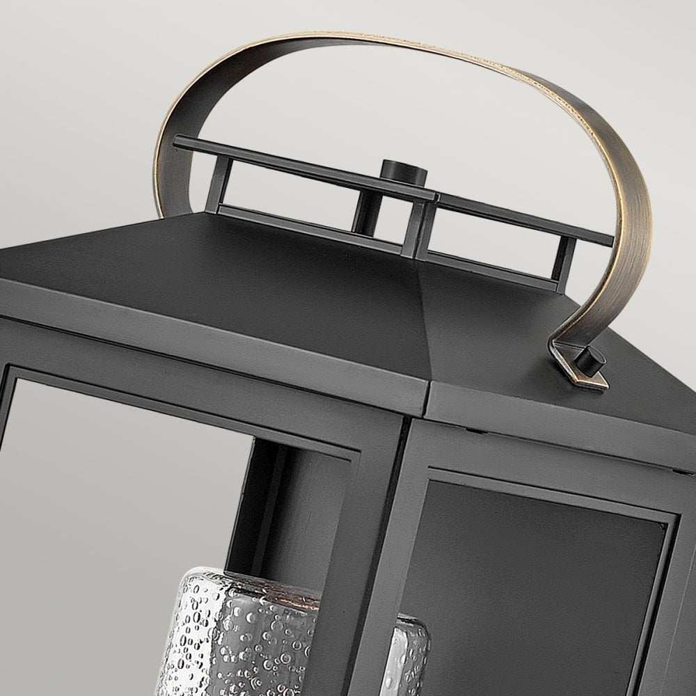 Atwater Medium Outdoor Wall Lantern In Black Finish QN-ATWATER-M-BK