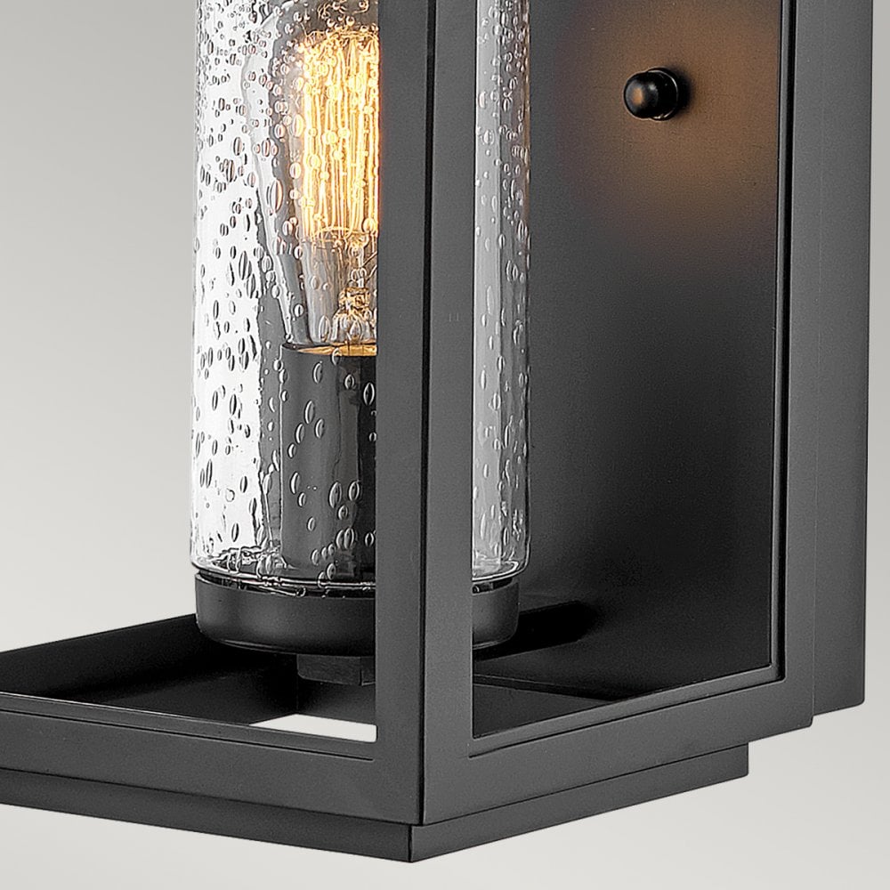 Atwater Medium Outdoor Wall Lantern In Black Finish QN-ATWATER-M-BK