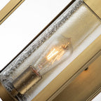 Atwater Large Outdoor Wall Lantern In Painted Distressed Brass Finish QN-ATWATER-L-PDB