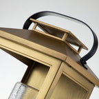 Atwater Large Outdoor Wall Lantern In Painted Distressed Brass Finish QN-ATWATER-L-PDB