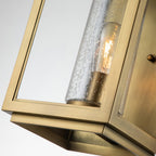 Atwater Large Outdoor Wall Lantern In Painted Distressed Brass Finish QN-ATWATER-L-PDB