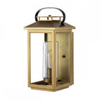 Atwater Medium Outdoor Wall Lantern In Painted Distressed Brass Finish QN-ATWATER-M-PDB