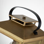 Atwater Medium Outdoor Wall Lantern In Painted Distressed Brass Finish QN-ATWATER-M-PDB