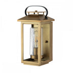 Atwater Small Outdoor Wall Lantern In Painted Distressed Brass Finish QN-ATWATER-S-PDB