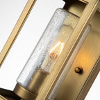 Atwater Small Outdoor Wall Lantern In Painted Distressed Brass Finish QN-ATWATER-S-PDB