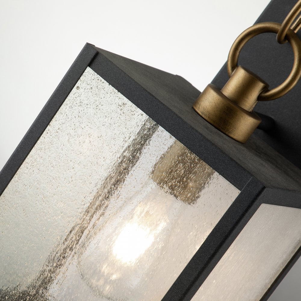 Lahden Medium Exterior Wall Lantern In Weathered Zinc Finish QN-LAHDEN2-M-WZC