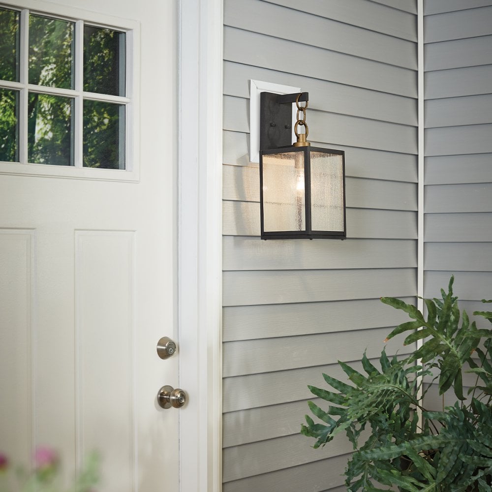 Lahden Medium Exterior Wall Lantern In Weathered Zinc Finish QN-LAHDEN2-M-WZC