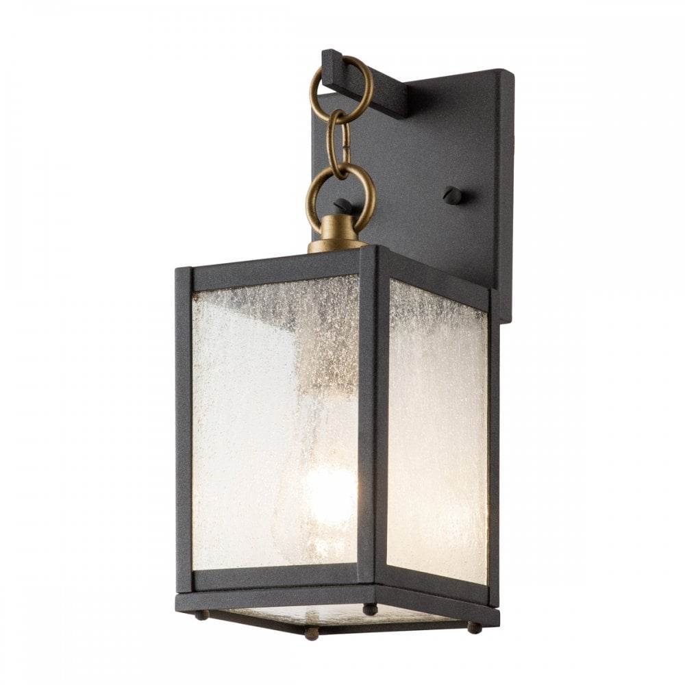 Lahden Small Exterior Wall Lantern In Weathered Zinc Finish QN-LAHDEN2-S-WZC
