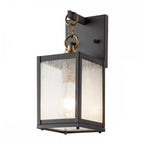 Lahden Small Exterior Wall Lantern In Weathered Zinc Finish QN-LAHDEN2-S-WZC