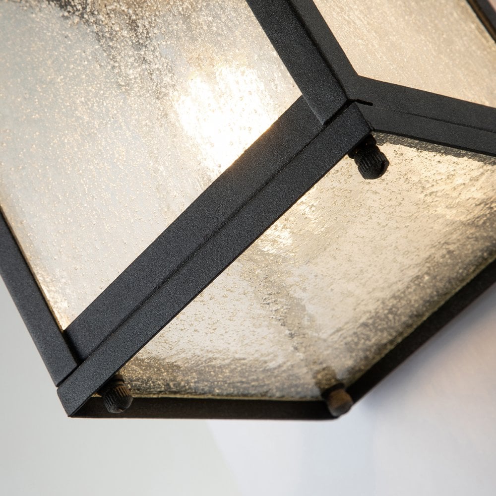 Lahden Small Exterior Wall Lantern In Weathered Zinc Finish QN-LAHDEN2-S-WZC
