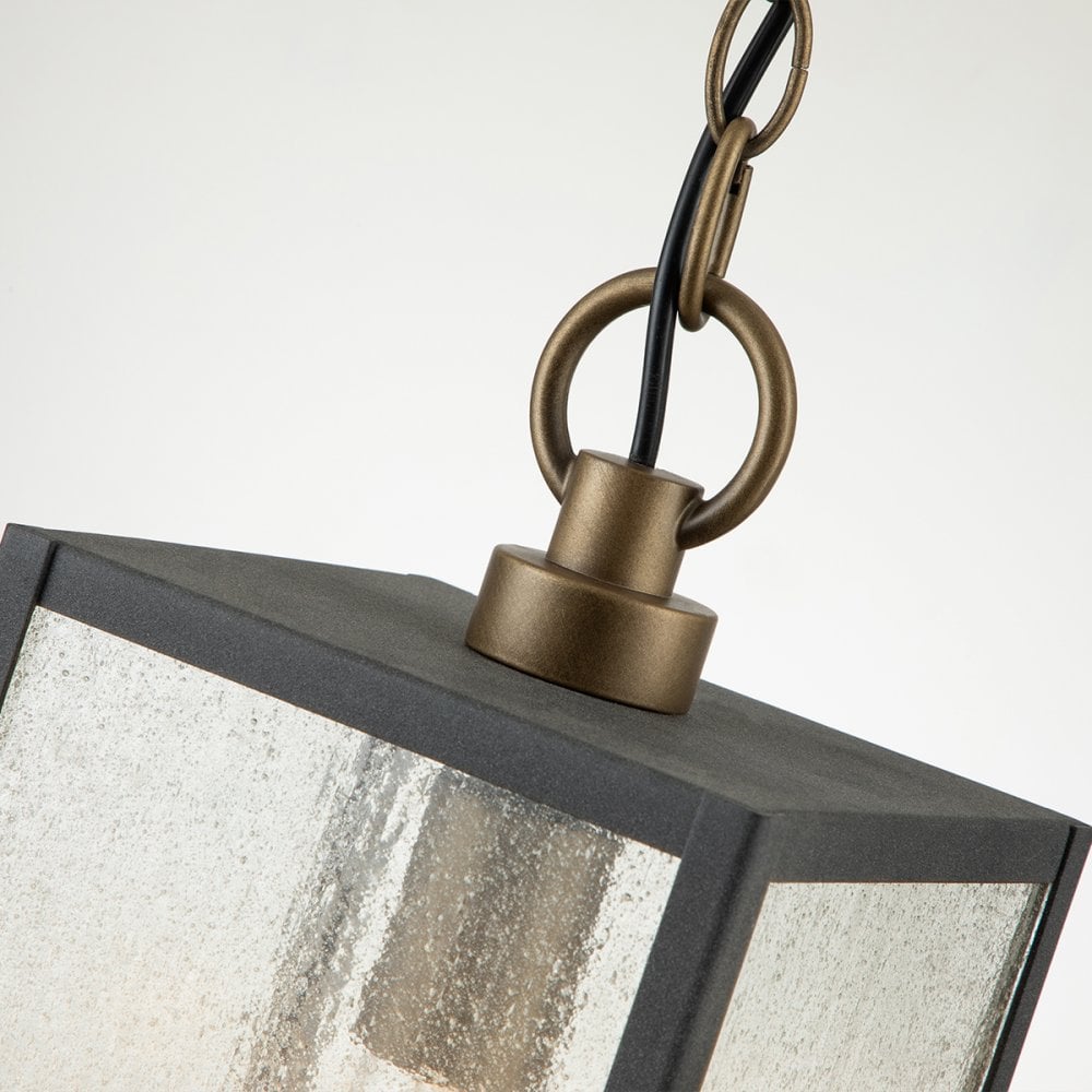 Lahden Exterior Medium Chain Lantern In Weathered Zinc Finish QN-LAHDEN8-M-WZC