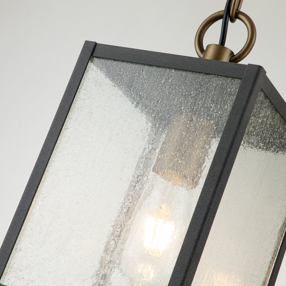 Lahden Exterior Medium Chain Lantern In Weathered Zinc Finish QN-LAHDEN8-M-WZC