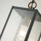 Lahden Exterior Medium Chain Lantern In Weathered Zinc Finish QN-LAHDEN8-M-WZC