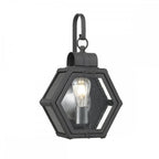 Heath Small Outdoor Wall Lantern In Mottled Black Finish QN-HEATH-S-MB