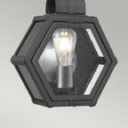 Heath Small Outdoor Wall Lantern In Mottled Black Finish QN-HEATH-S-MB
