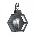 Heath Medium Outdoor Wall Lantern In Mottled Black Finish QN-HEATH-M-MB