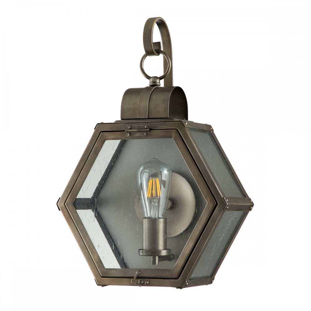 Heath Medium Outdoor Wall Lantern In Painted Burnished Bronze Finish QN-HEATH-M-BU
