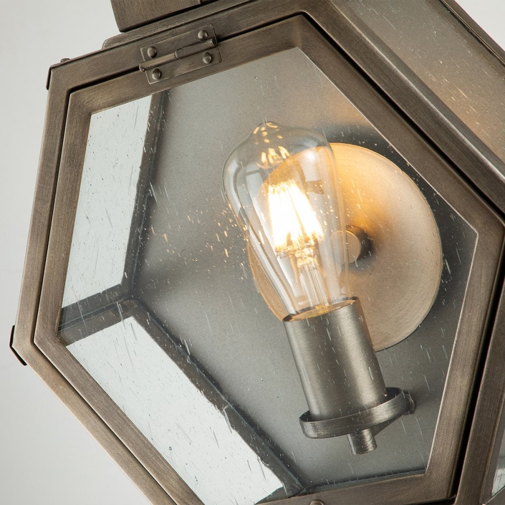 Heath Medium Outdoor Wall Lantern In Painted Burnished Bronze Finish QN-HEATH-M-BU