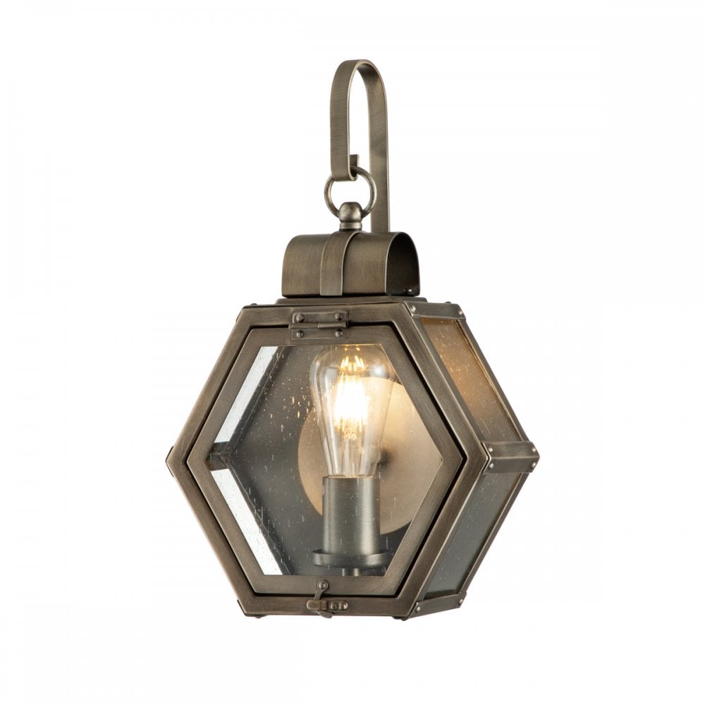 Heath Small Outdoor Wall Lantern In Painted Burnished Bronze Finish QN-HEATH-S-BU