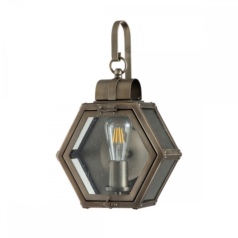 Heath Small Outdoor Wall Lantern In Painted Burnished Bronze Finish QN-HEATH-S-BU