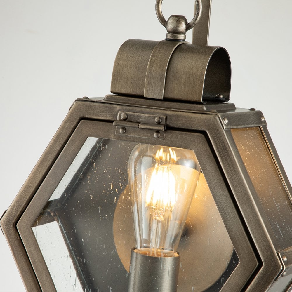 Heath Small Outdoor Wall Lantern In Painted Burnished Bronze Finish QN-HEATH-S-BU