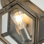 Heath Small Outdoor Wall Lantern In Painted Burnished Bronze Finish QN-HEATH-S-BU