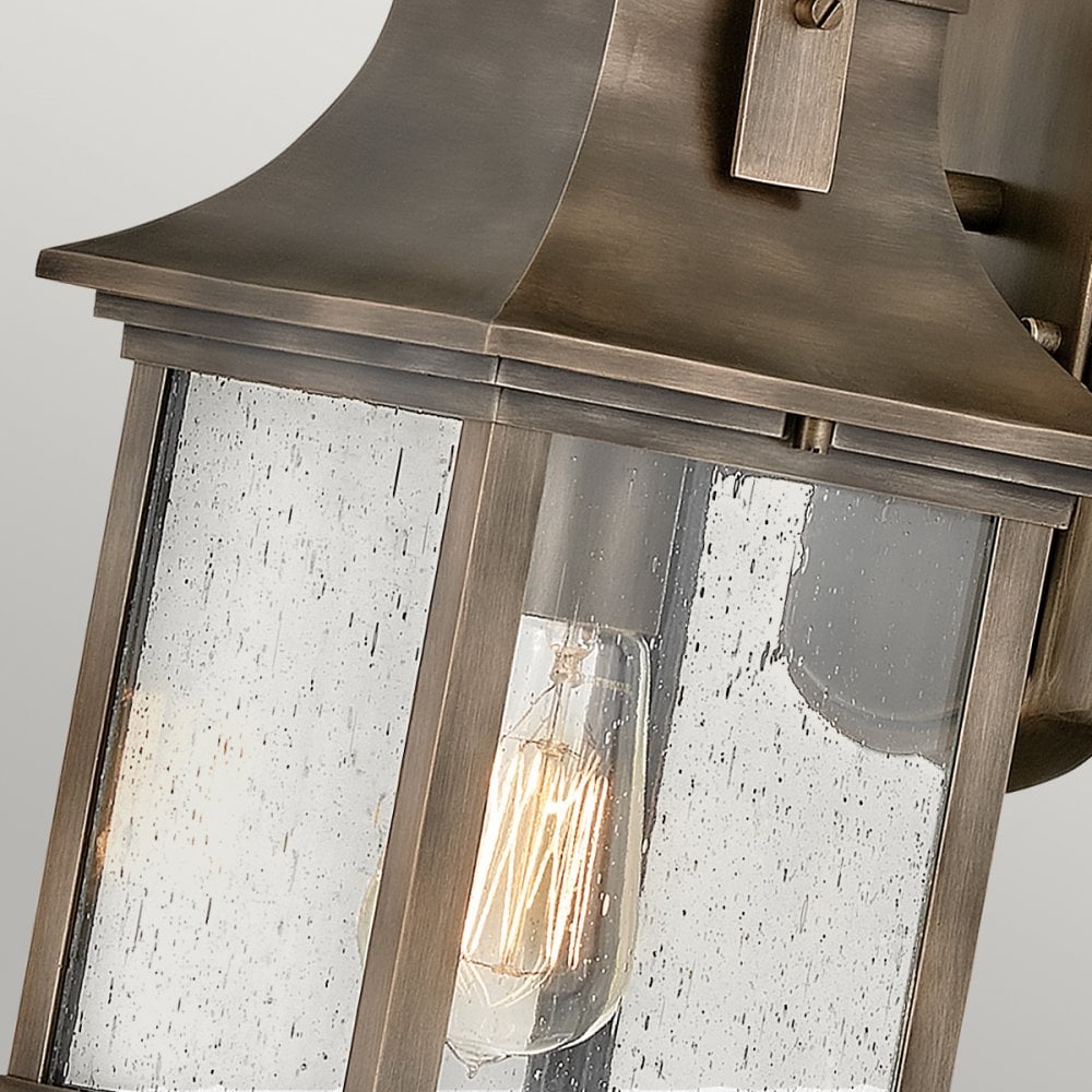 Grant Small Exterior Wall Lantern In Painted Burnished Bronze Finish QN-GRANT-S-BU