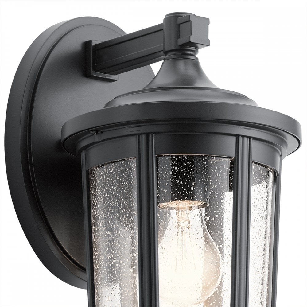 Fairfield Large Outdoor Wall Lantern In Black Finish QN-FAIRFIELD-L-BK