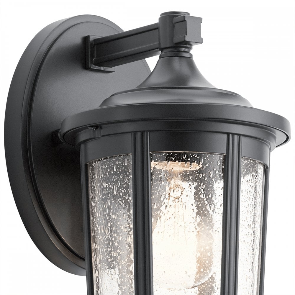 Fairfield Medium Outdoor Wall Lantern In Black Finish QN-FAIRFIELD-M-BK