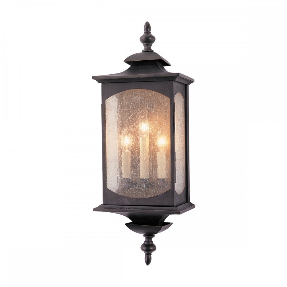 Market Square 3 Light Outdoor Wall Lantern In Oil Rubbed Bronze Finish QN-MARKET-SQUARE-L