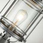 Booker Medium Pedestal Lantern In Industrial Aluminium QN-BOOKER3-M-IA