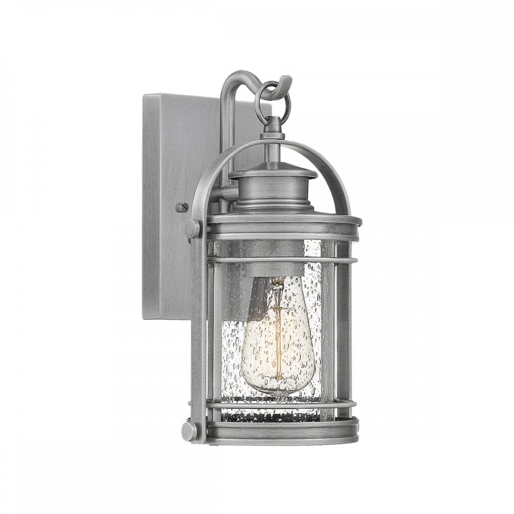 Booker Exterior Small Wall Lantern In Industrial Aluminium Finish QN-BOOKER-S-IA