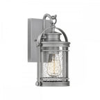 Booker Exterior Small Wall Lantern In Industrial Aluminium Finish QN-BOOKER-S-IA