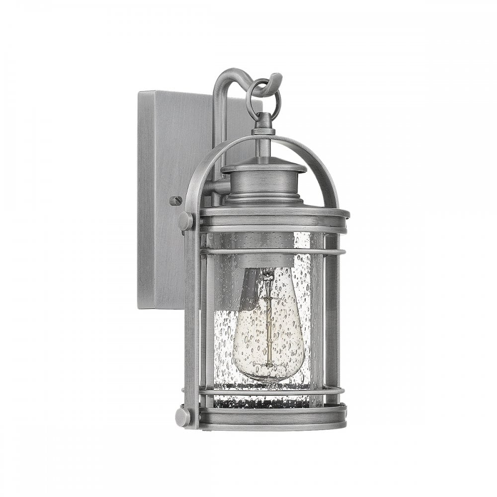 Booker Exterior Small Wall Lantern In Industrial Aluminium Finish QN-BOOKER-S-IA
