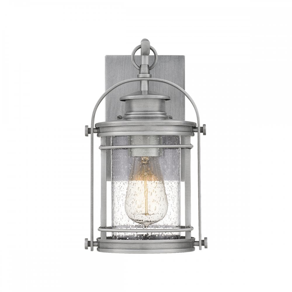 Booker Exterior Small Wall Lantern In Industrial Aluminium Finish QN-BOOKER-S-IA