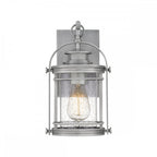 Booker Exterior Small Wall Lantern In Industrial Aluminium Finish QN-BOOKER-S-IA