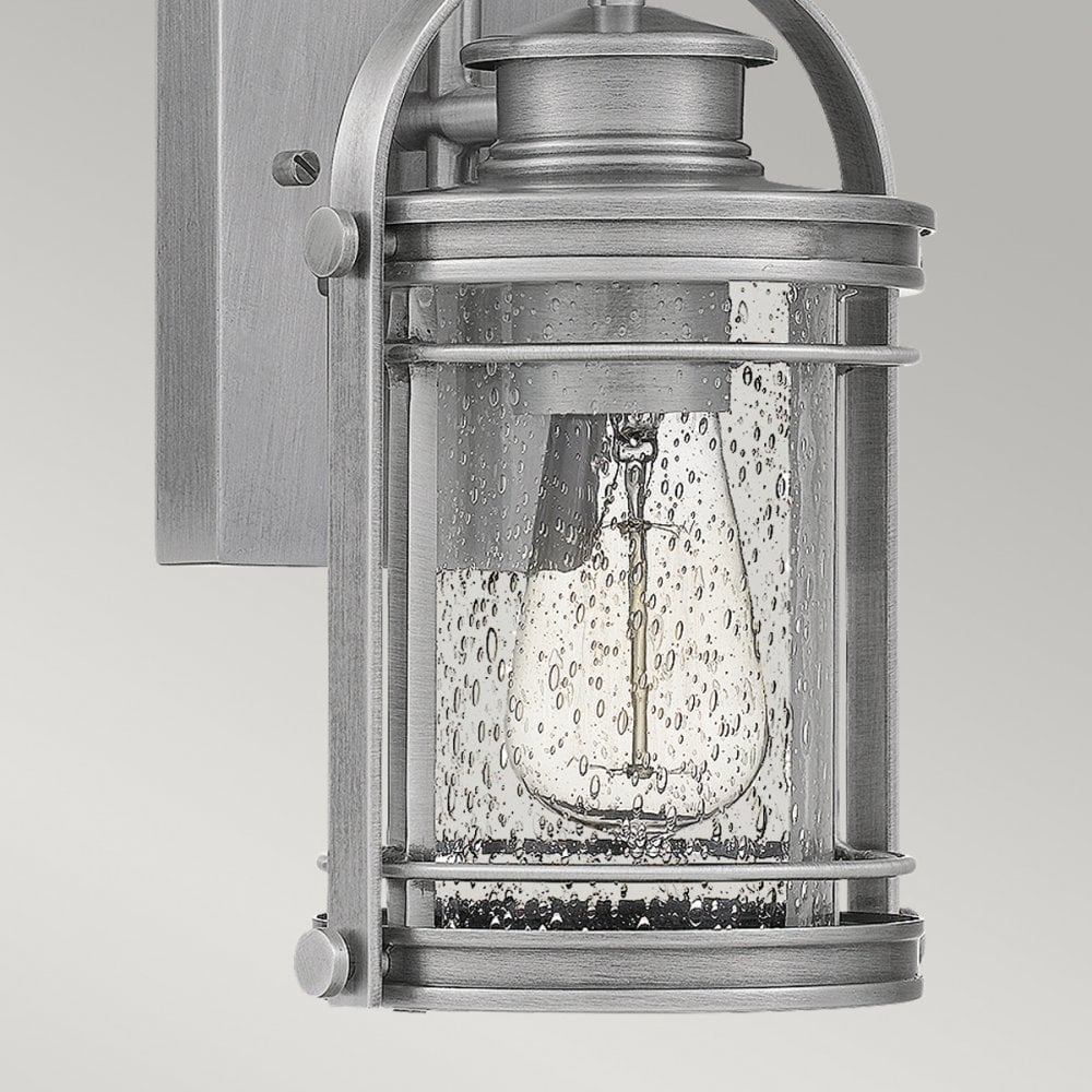 Booker Exterior Small Wall Lantern In Industrial Aluminium Finish QN-BOOKER-S-IA