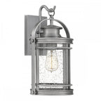 Booker Exterior Medium Wall Lantern In Industrial Aluminium Finish QN-BOOKER-M-IA