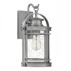Booker Exterior Medium Wall Lantern In Industrial Aluminium Finish QN-BOOKER-M-IA