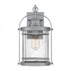 Booker Exterior Medium Wall Lantern In Industrial Aluminium Finish QN-BOOKER-M-IA