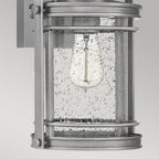 Booker Exterior Medium Wall Lantern In Industrial Aluminium Finish QN-BOOKER-M-IA