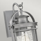 Booker Exterior Medium Wall Lantern In Industrial Aluminium Finish QN-BOOKER-M-IA