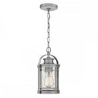 Booker Exterior Chain Lantern In Industrial Aluminium Finish QN-BOOKER8-S-IA