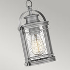 Booker Exterior Chain Lantern In Industrial Aluminium Finish QN-BOOKER8-S-IA