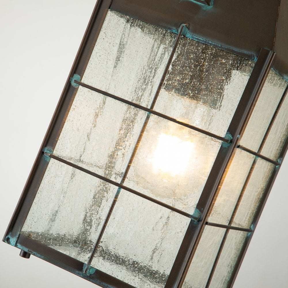 Nantucket Exterior Medium Chain Lantern In Aged Brass Finish QN-NANTUCKET8-M-AS